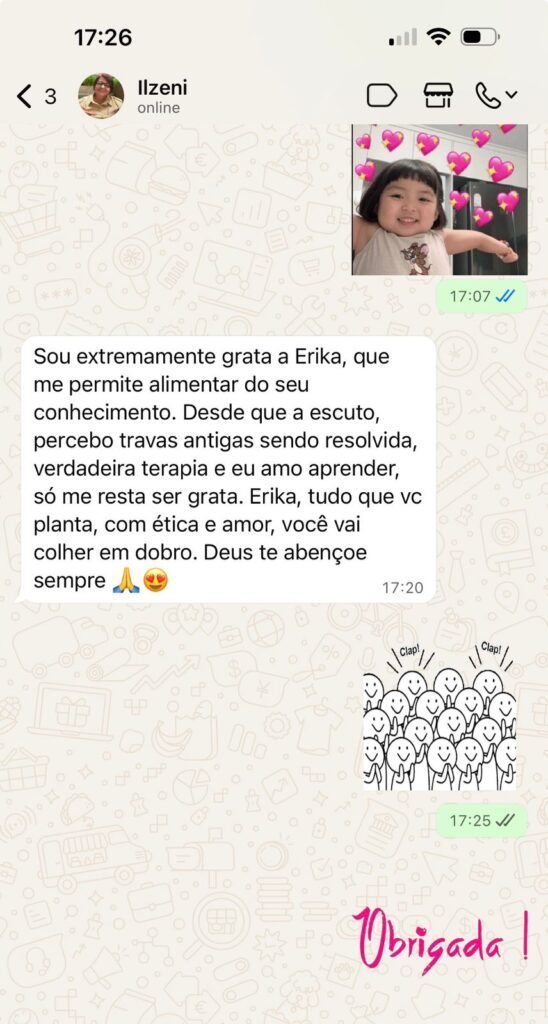 Depoimento de Ilzeni no WhatsApp