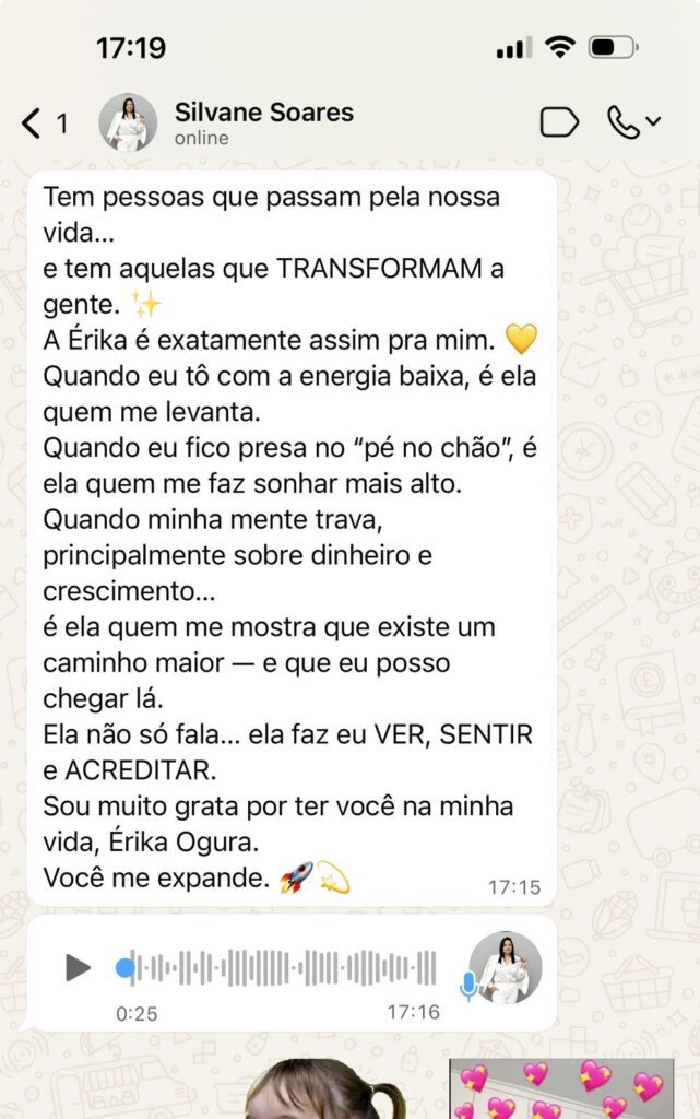 Depoimento de Silvane Soares no WhatsApp